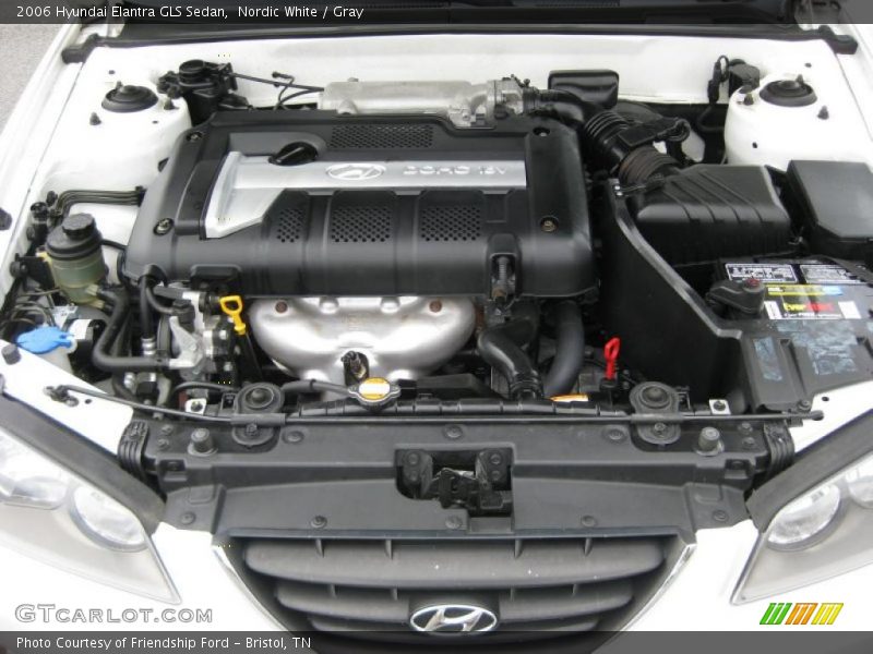 Nordic White / Gray 2006 Hyundai Elantra GLS Sedan