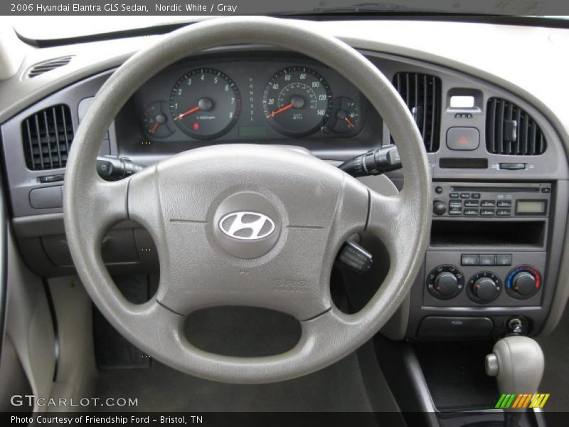 Nordic White / Gray 2006 Hyundai Elantra GLS Sedan