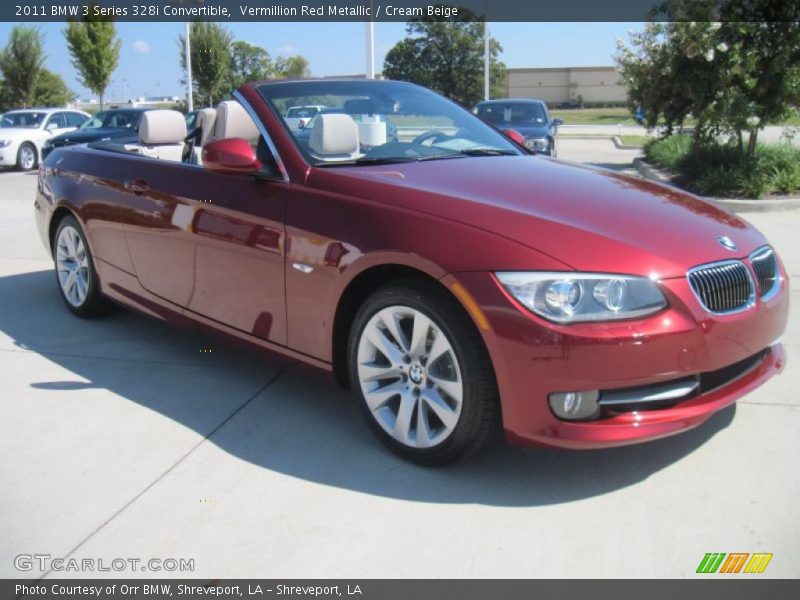 Vermillion Red Metallic / Cream Beige 2011 BMW 3 Series 328i Convertible