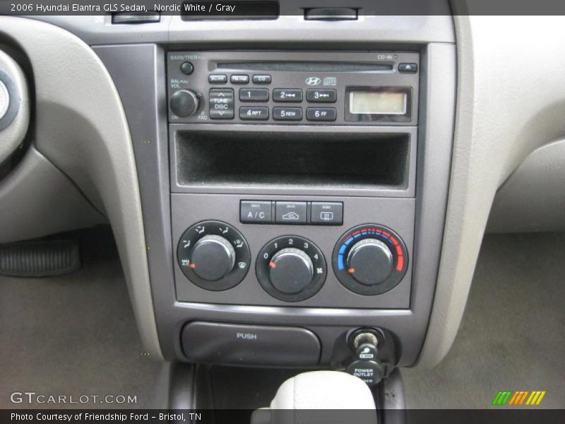 Nordic White / Gray 2006 Hyundai Elantra GLS Sedan