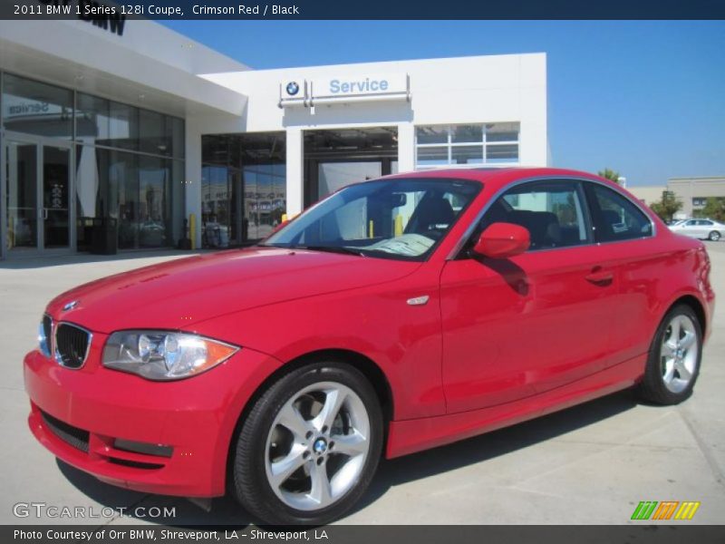 Crimson Red / Black 2011 BMW 1 Series 128i Coupe