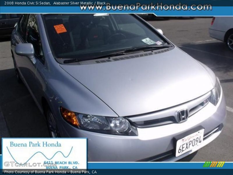Alabaster Silver Metallic / Black 2008 Honda Civic Si Sedan