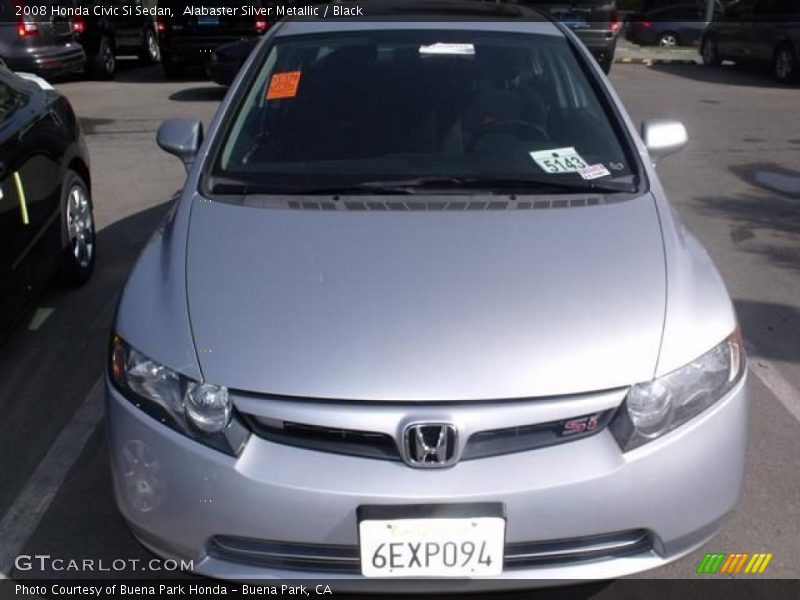 Alabaster Silver Metallic / Black 2008 Honda Civic Si Sedan