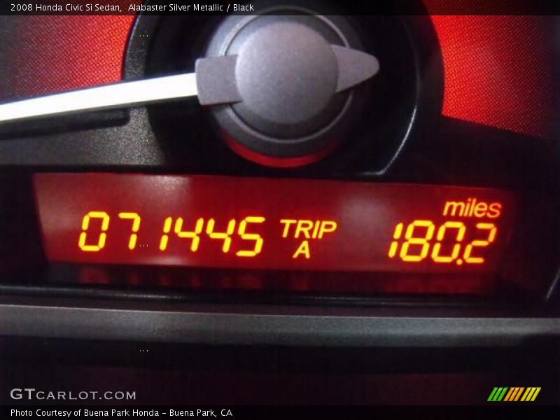 Alabaster Silver Metallic / Black 2008 Honda Civic Si Sedan