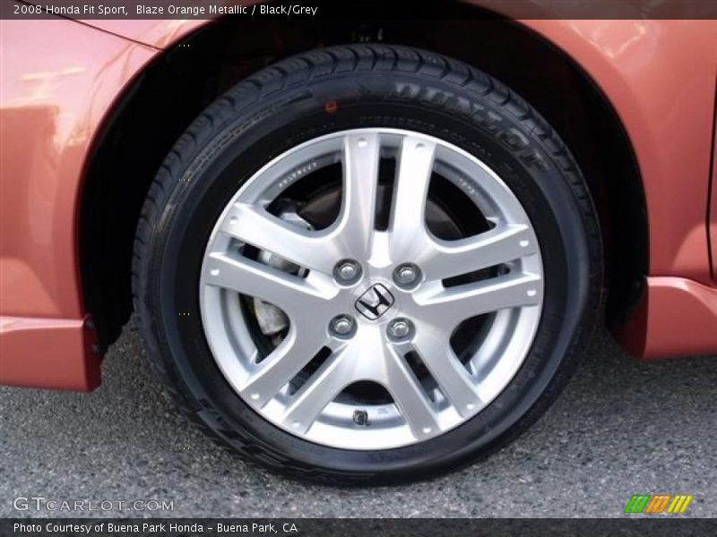 Blaze Orange Metallic / Black/Grey 2008 Honda Fit Sport
