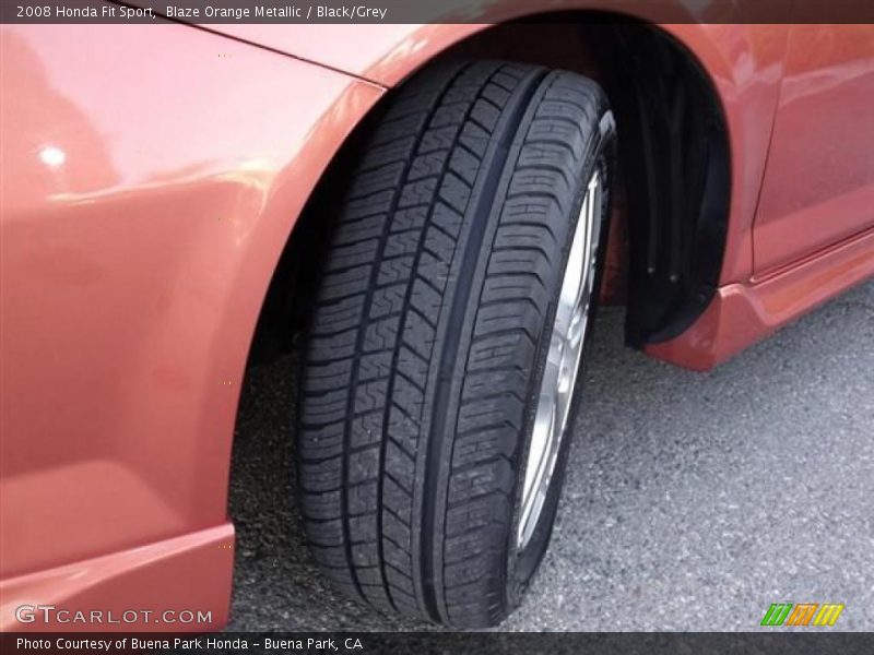 Blaze Orange Metallic / Black/Grey 2008 Honda Fit Sport