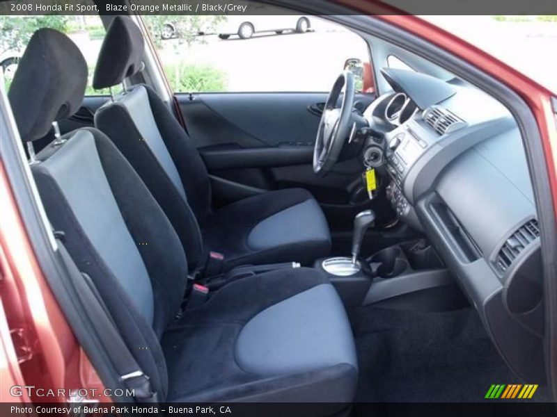 Blaze Orange Metallic / Black/Grey 2008 Honda Fit Sport