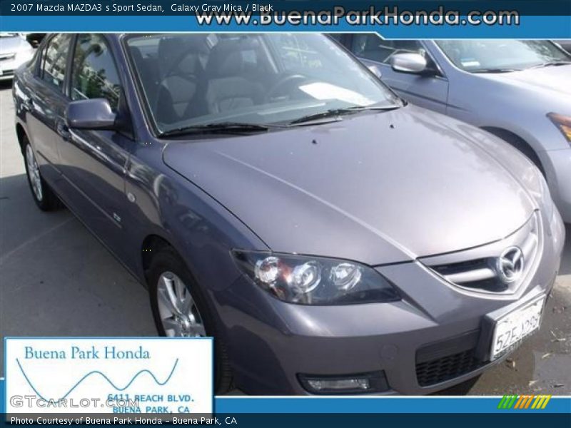 Galaxy Gray Mica / Black 2007 Mazda MAZDA3 s Sport Sedan