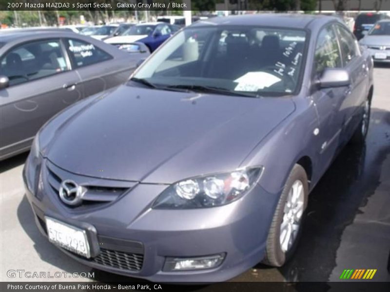 Galaxy Gray Mica / Black 2007 Mazda MAZDA3 s Sport Sedan