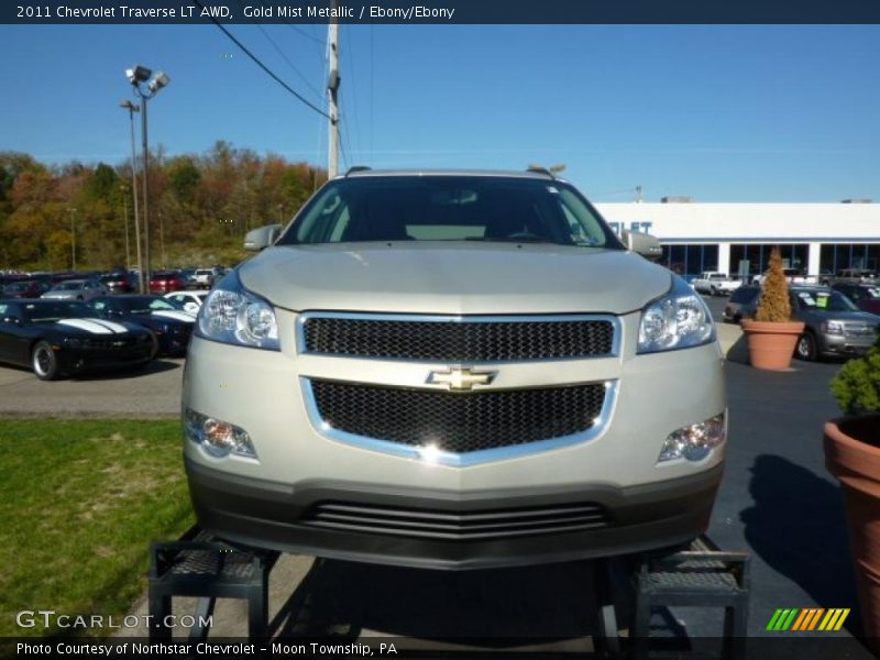 Gold Mist Metallic / Ebony/Ebony 2011 Chevrolet Traverse LT AWD