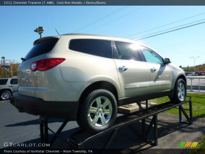 Gold Mist Metallic / Ebony/Ebony 2011 Chevrolet Traverse LT AWD
