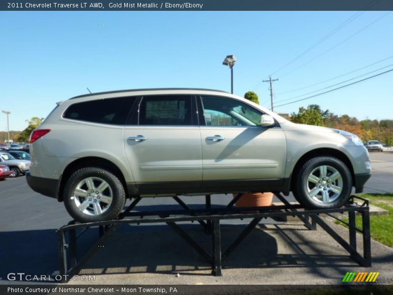 Gold Mist Metallic / Ebony/Ebony 2011 Chevrolet Traverse LT AWD