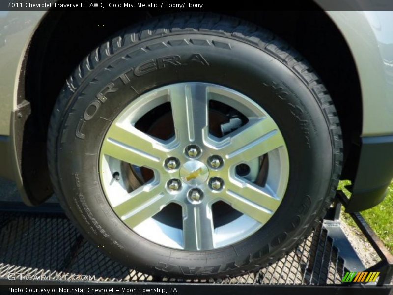 Gold Mist Metallic / Ebony/Ebony 2011 Chevrolet Traverse LT AWD