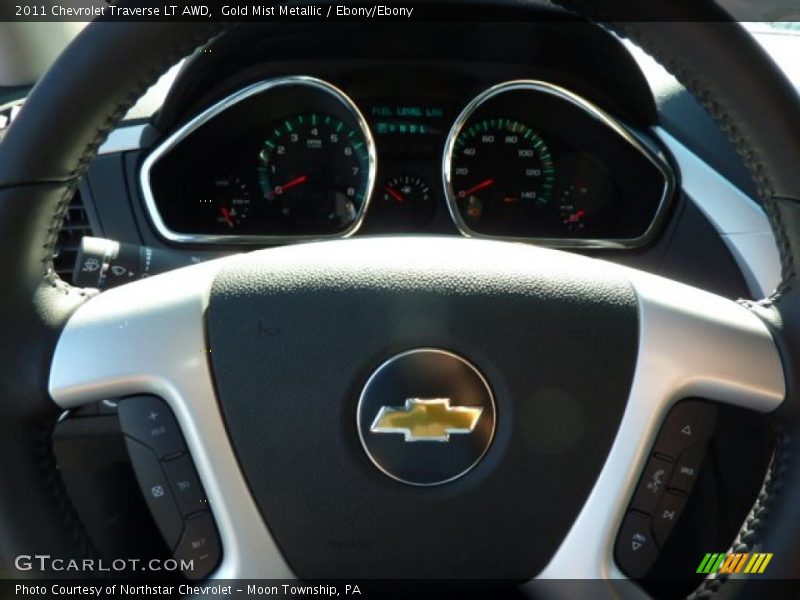 Gold Mist Metallic / Ebony/Ebony 2011 Chevrolet Traverse LT AWD