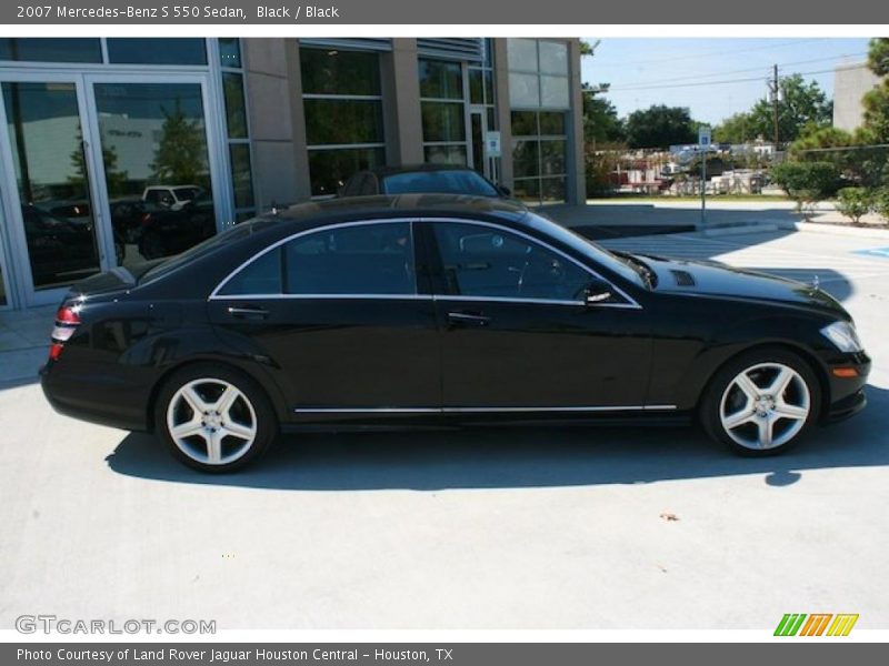 Black / Black 2007 Mercedes-Benz S 550 Sedan