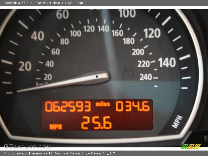 Blue Water Metallic / Sand Beige 2006 BMW X3 3.0i