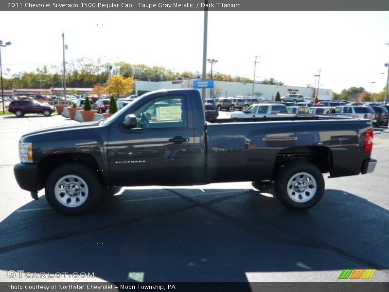 Taupe Gray Metallic / Dark Titanium 2011 Chevrolet Silverado 1500 Regular Cab