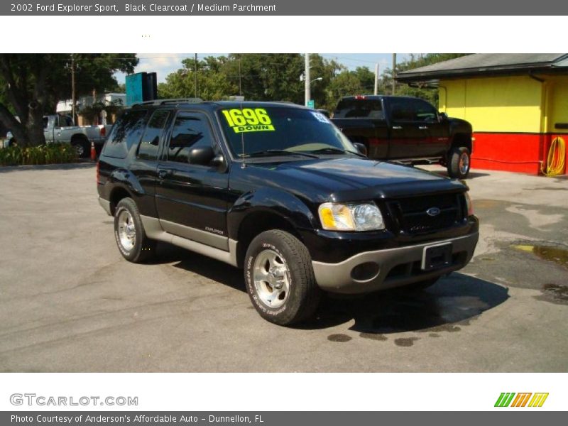 Black Clearcoat / Medium Parchment 2002 Ford Explorer Sport
