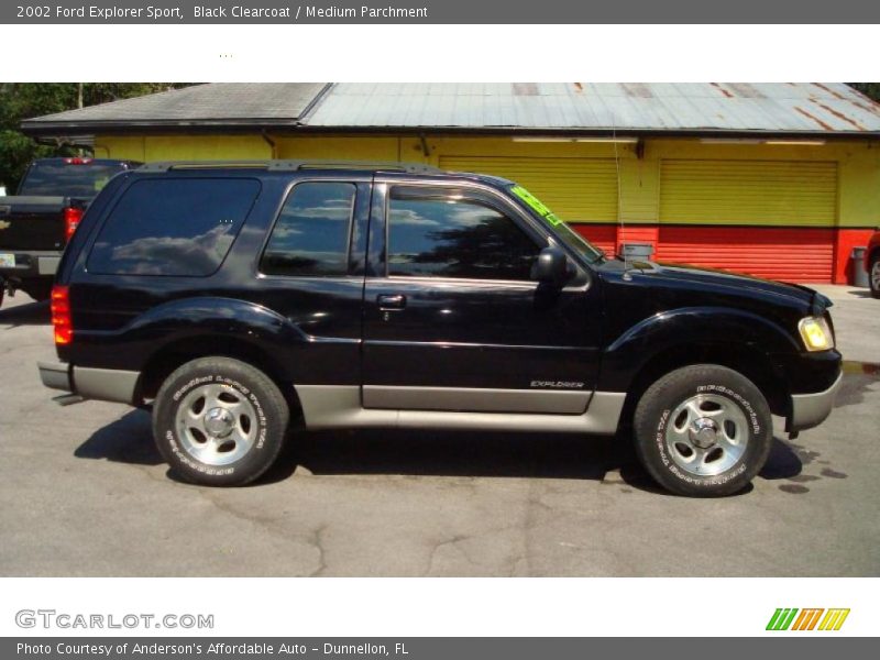 Black Clearcoat / Medium Parchment 2002 Ford Explorer Sport