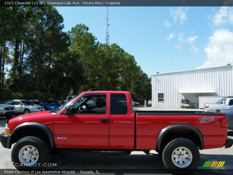Victory Red / Graphite 2003 Chevrolet S10 ZR2 Extended Cab 4x4