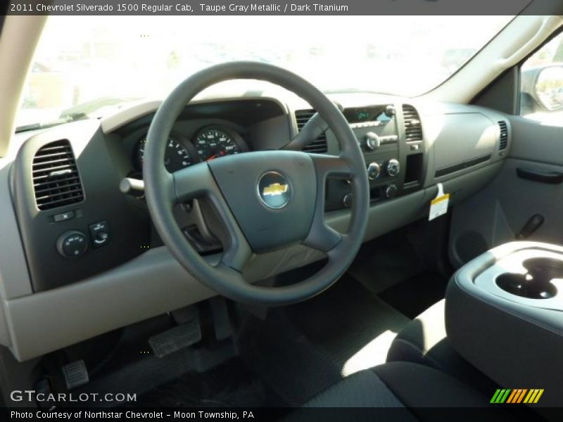 Taupe Gray Metallic / Dark Titanium 2011 Chevrolet Silverado 1500 Regular Cab