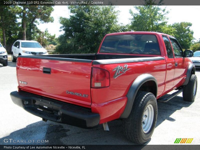Victory Red / Graphite 2003 Chevrolet S10 ZR2 Extended Cab 4x4