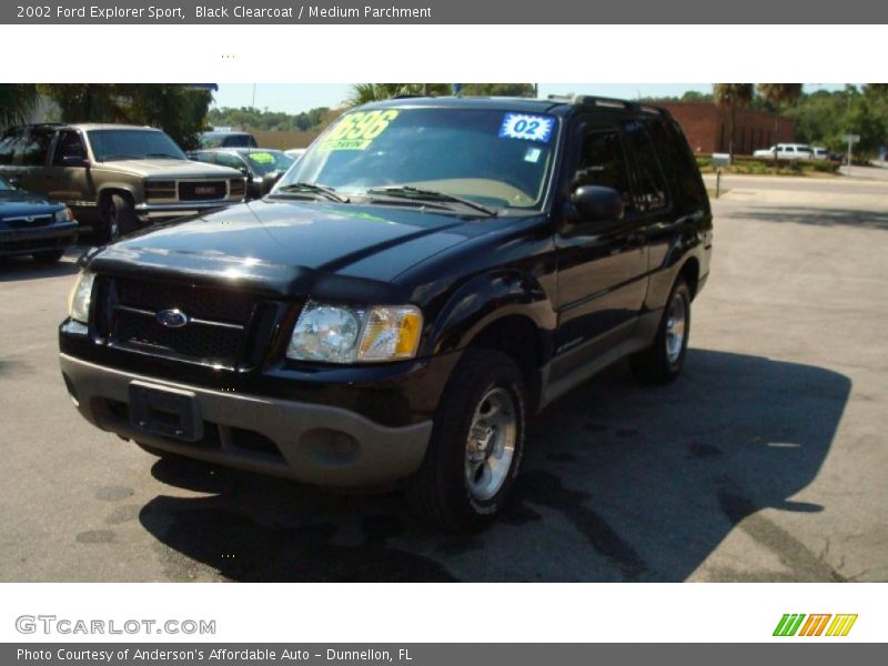 Black Clearcoat / Medium Parchment 2002 Ford Explorer Sport