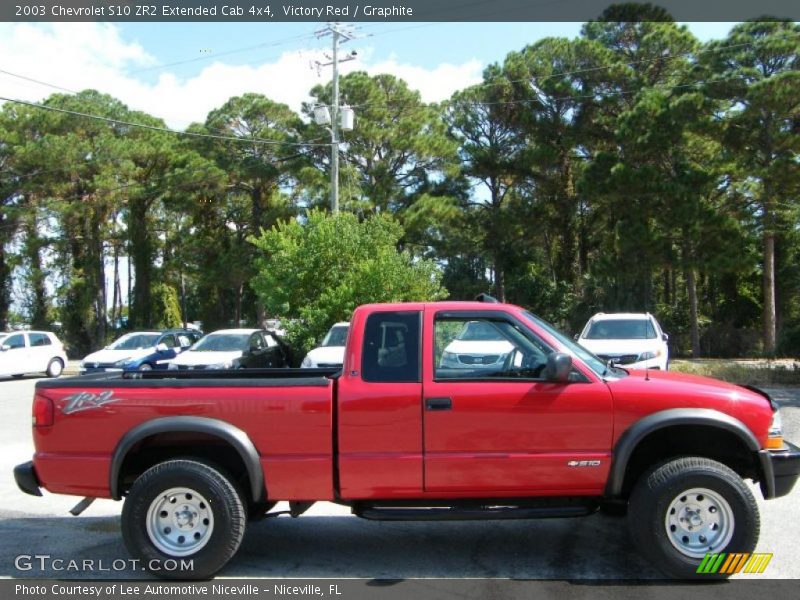 Victory Red / Graphite 2003 Chevrolet S10 ZR2 Extended Cab 4x4