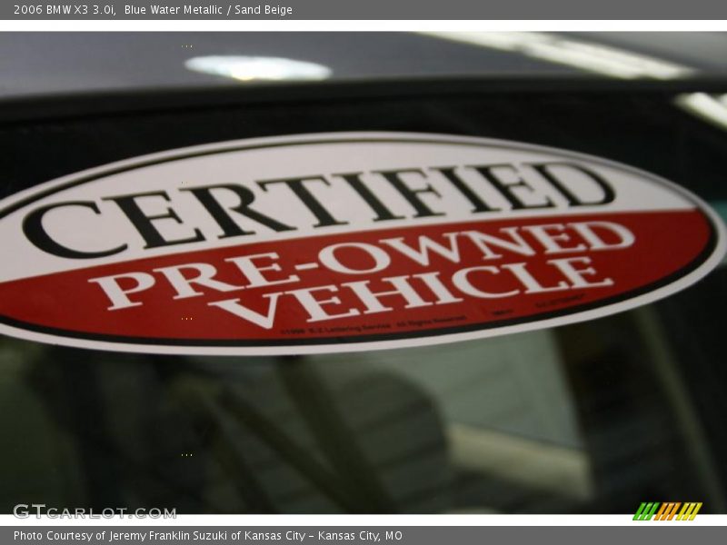 Blue Water Metallic / Sand Beige 2006 BMW X3 3.0i