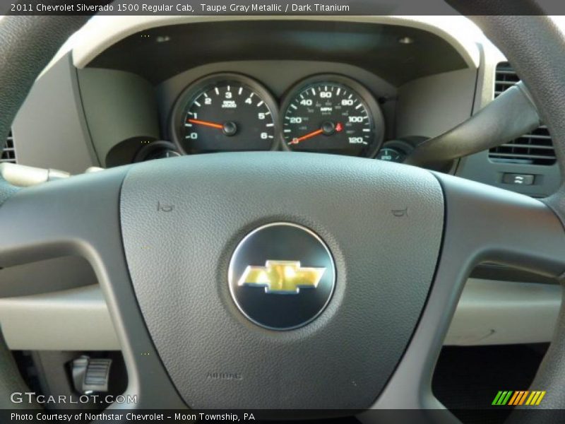 Taupe Gray Metallic / Dark Titanium 2011 Chevrolet Silverado 1500 Regular Cab