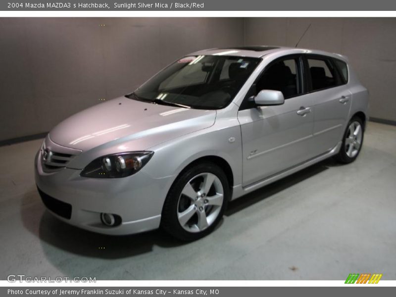 Sunlight Silver Mica / Black/Red 2004 Mazda MAZDA3 s Hatchback