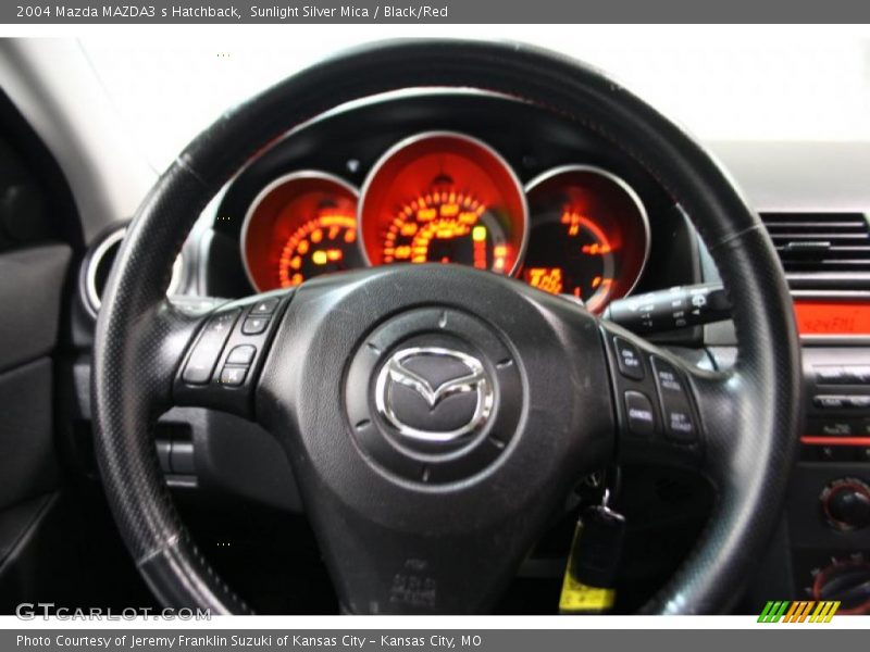 Sunlight Silver Mica / Black/Red 2004 Mazda MAZDA3 s Hatchback