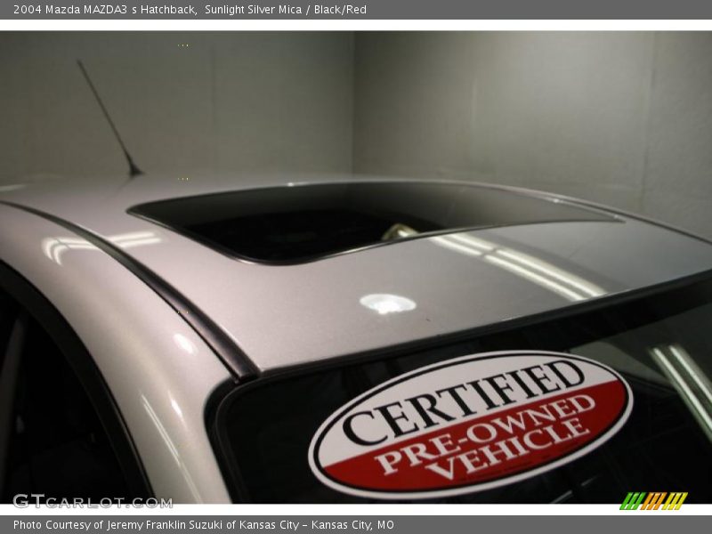 Sunlight Silver Mica / Black/Red 2004 Mazda MAZDA3 s Hatchback