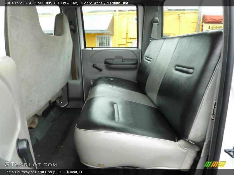 Oxford White / Medium Flint 2004 Ford F250 Super Duty XLT Crew Cab