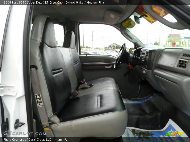 Oxford White / Medium Flint 2004 Ford F250 Super Duty XLT Crew Cab