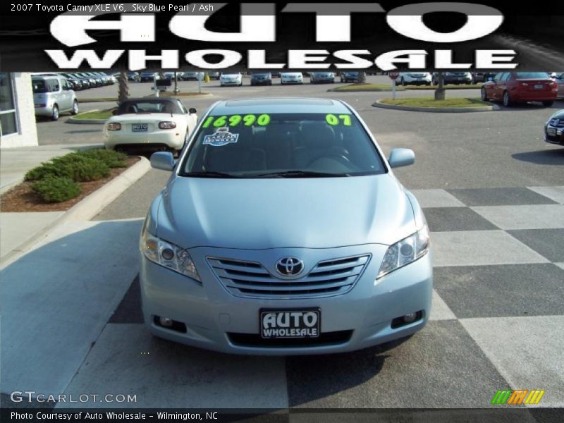 Sky Blue Pearl / Ash 2007 Toyota Camry XLE V6
