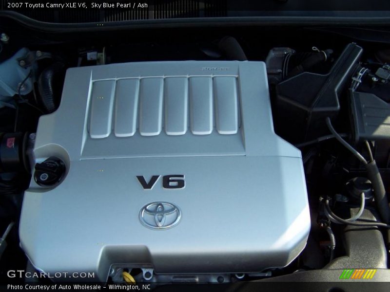 Sky Blue Pearl / Ash 2007 Toyota Camry XLE V6