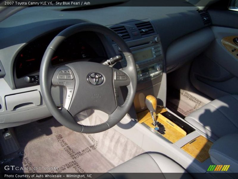 Sky Blue Pearl / Ash 2007 Toyota Camry XLE V6