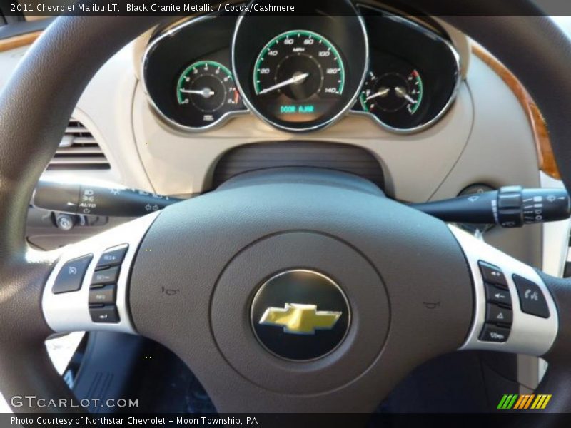 Black Granite Metallic / Cocoa/Cashmere 2011 Chevrolet Malibu LT