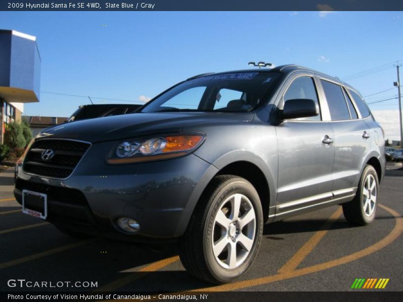 Slate Blue / Gray 2009 Hyundai Santa Fe SE 4WD