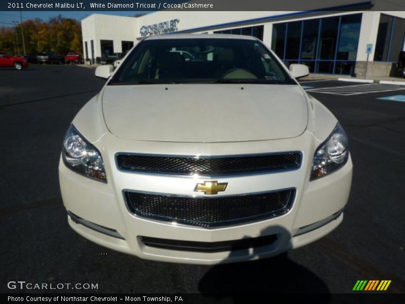 White Diamond Tricoat / Cocoa/Cashmere 2011 Chevrolet Malibu LT