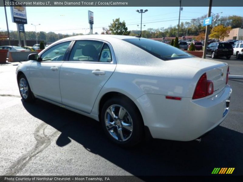 White Diamond Tricoat / Cocoa/Cashmere 2011 Chevrolet Malibu LT