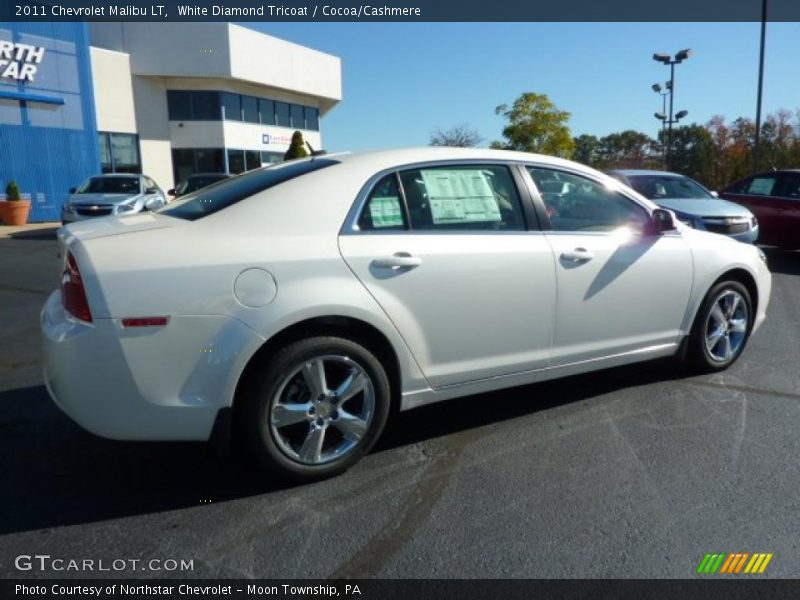 White Diamond Tricoat / Cocoa/Cashmere 2011 Chevrolet Malibu LT