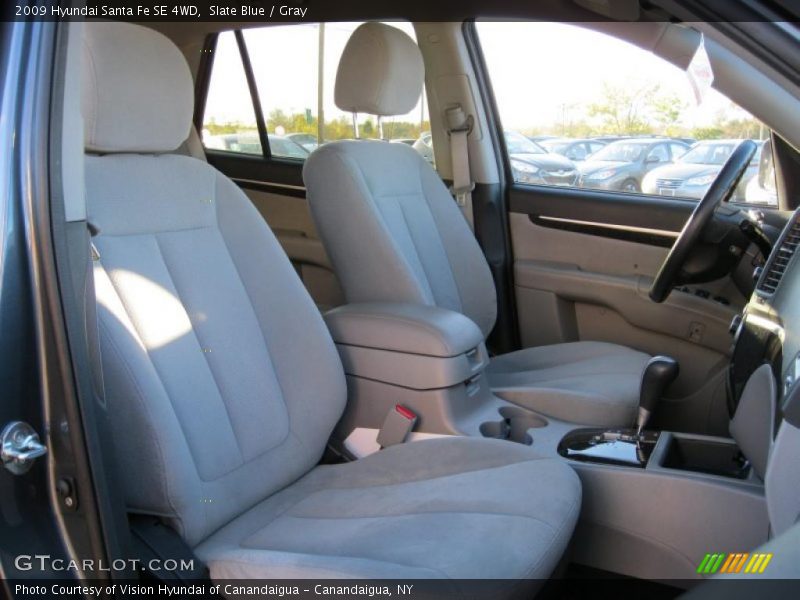  2009 Santa Fe SE 4WD Gray Interior