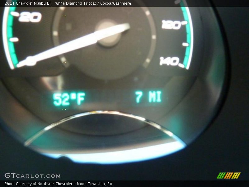 White Diamond Tricoat / Cocoa/Cashmere 2011 Chevrolet Malibu LT