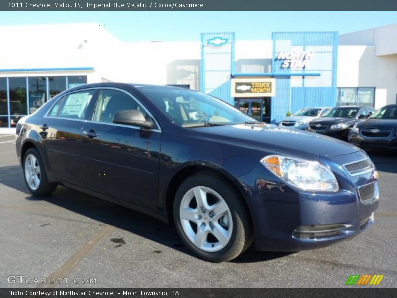 Imperial Blue Metallic / Cocoa/Cashmere 2011 Chevrolet Malibu LS