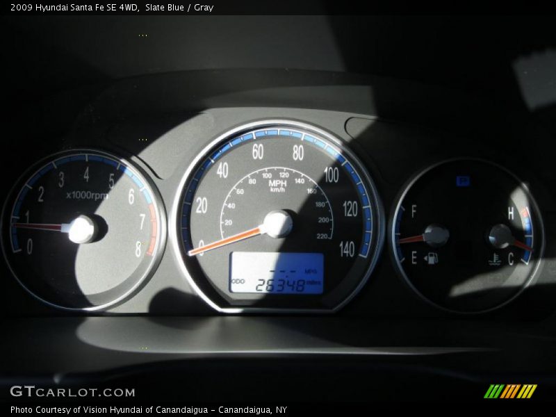 Slate Blue / Gray 2009 Hyundai Santa Fe SE 4WD
