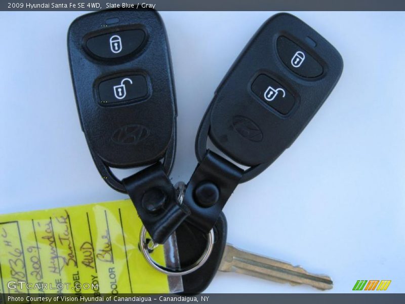 Slate Blue / Gray 2009 Hyundai Santa Fe SE 4WD