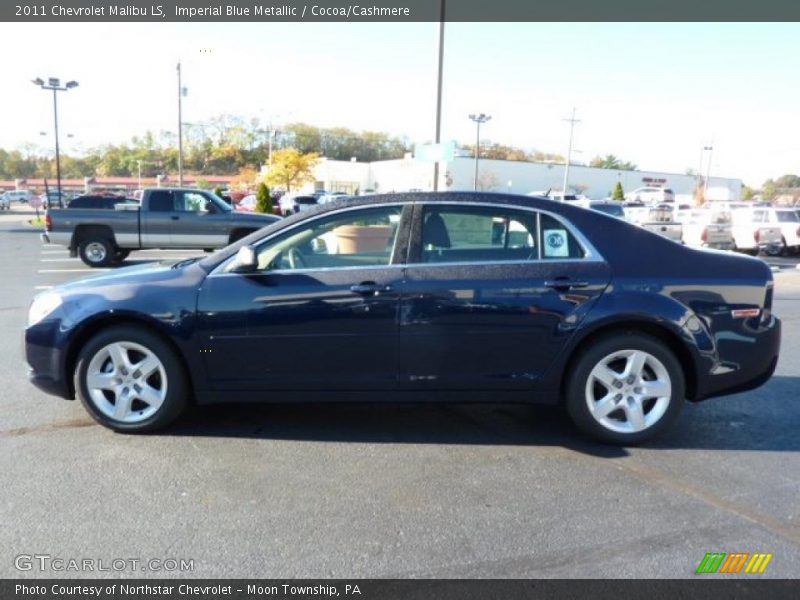 Imperial Blue Metallic / Cocoa/Cashmere 2011 Chevrolet Malibu LS