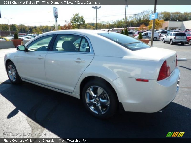 White Diamond Tricoat / Cocoa/Cashmere 2011 Chevrolet Malibu LT